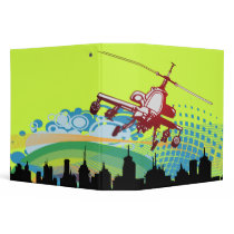 retro helicopter scene notebook binders by dooni_notebooks retro helicopter scene notebook binders