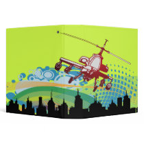 retro helicopter scene notebook binders by dooni_notebooks retro helicopter scene notebook binders