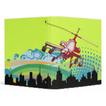 retro helicopter scene notebook binders by dooni_notebooks retro helicopter scene notebook binders