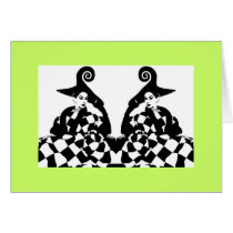 Retro High Fashion Checkered Kookie Swirl Women cards