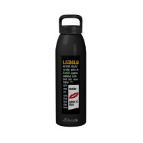 retro hip metropolitan European languages Water Bottles