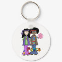 Retro Hippies Keychain ~ Flower Power 1960s! by Regella Retro Hippies Keychain ~ Flower Power 1960s!
