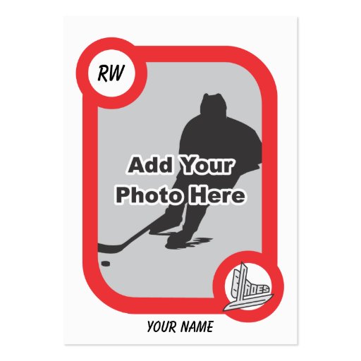 Retro Hockey Card Large Business Cards Pack Of 100 Zazzle