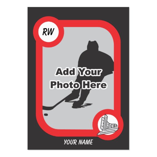 Retro Hockey Card Business Card Templates (front side)