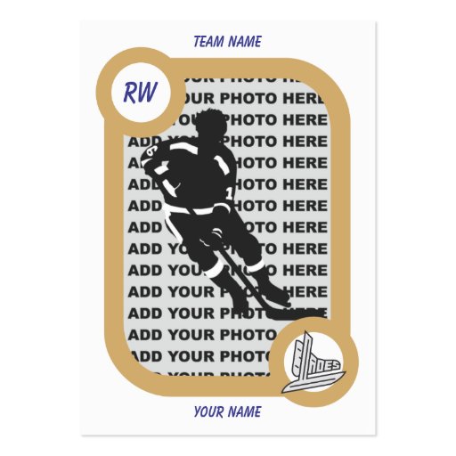 Retro Hockey Card Business Card Templates (front side)