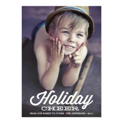 RETRO HOLIDAY CHEER | HOLIDAY PHOTO CARD (front side)