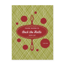 Retro Holiday Invitation postcards