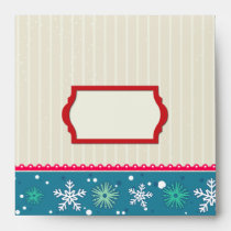 Retro Holiday Square Envelopes envelopes