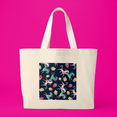 Retro Horses on Blue Bag Zazzle_bag