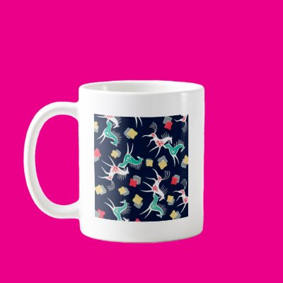 Retro Horses on Blue Coffee Mug Zazzle_mug Retro Horses on Blue Coffee Mug Zazzle_mug