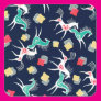 Retro Horses on Blue Square Stickers