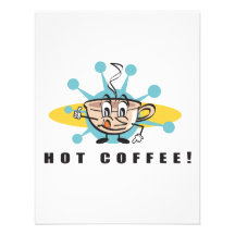 retro hot coffee design invites