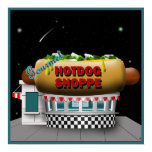 Retro Hot Dog Shoppe Poster