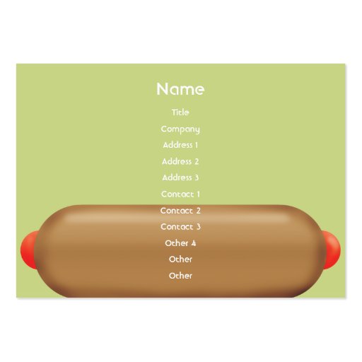 Retro Hotdog - Chubby Business Card (front side)