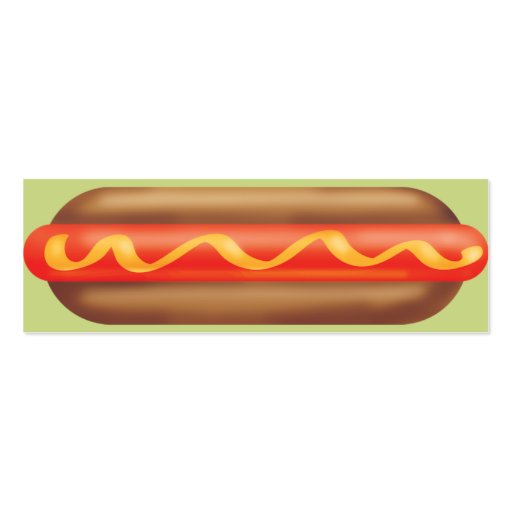 Retro Hotdog - Skinny Business Card Templates (back side)