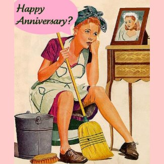 Retro Housewife Anniversary magnet