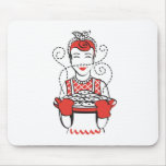 retro housewife baker mouse pad