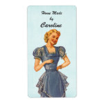 Retro Housewife Brings You Goodies Custom Shipping Label