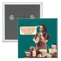 Retro Housewife Button - Sleepytime Cake buttons