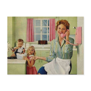 Retro Housewife & Family Postcards