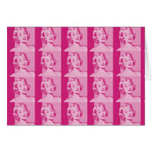 Retro Housewife Greeting Card