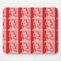 Retro Housewife Mouse Pad