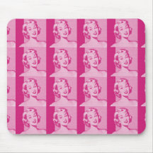 Retro Housewife Mouse Pads