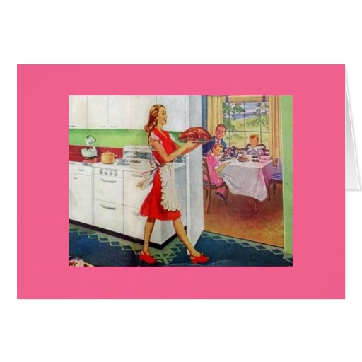 Retro Housewife on Thanksgiving Cards