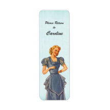 Retro Housewife Wants Her Stuff Back Custom Return Address Labels