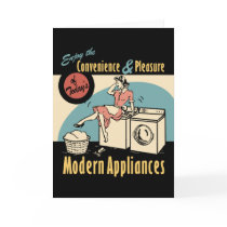 Retro Housewife Washer Dryer Card