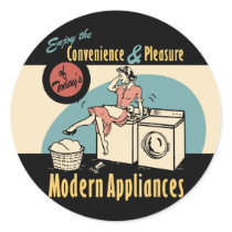 Retro Housewife Washer Dryer Stickers