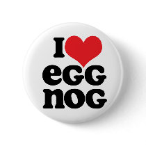 Retro I Love Egg Nog Button by koncepts Retro I Love Egg Nog Button
