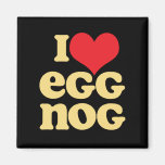 Retro I Love Eggnog Magnet