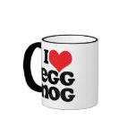 Retro I Love Eggnog Ringer Mug
