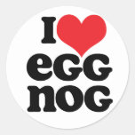 Retro I Love Eggnog Stickers