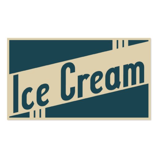 retro ice cream business card templates (front side)
