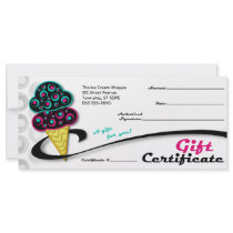 Retro Ice Cream Cone - Gift Certificates Customized Rack Card