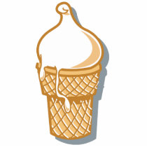 retro ice cream cone photo sculpture