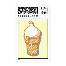 retro ice cream cone postage