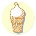 retro ice cream cone stickers