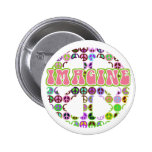 Retro Imagine Peace Buttons