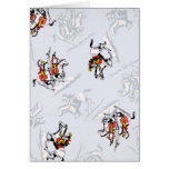 Retro Indians on horseback Card