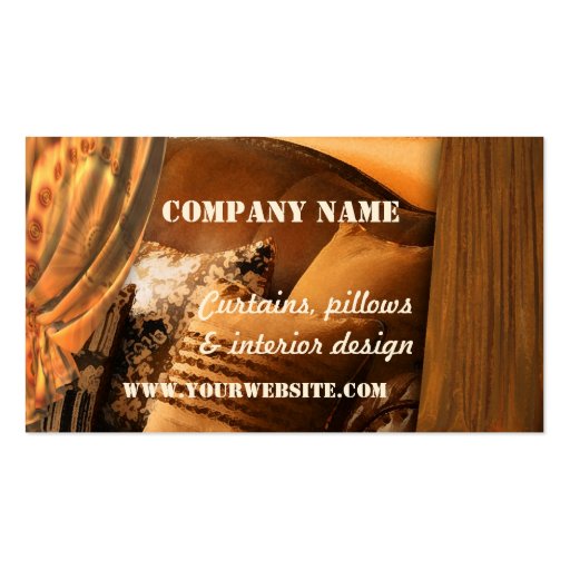 Retro Interior Design Business Card (front side)