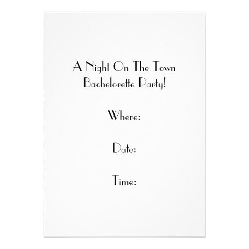 Retro Invitations Night On The Town Bachelorette