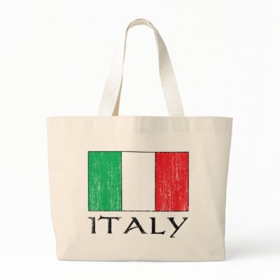 Retro Italy Flag totebag by aesthete
