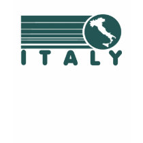 Retro Italy Womens Blue T-Shirt