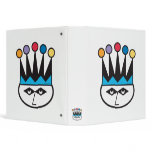 retro jester joker design 3 ring binders