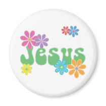 Retro Jesus magnets