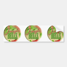 retro jingle bells bumper stickers