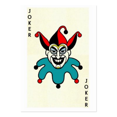 Retro Jokercard Business Cards by Dissection11